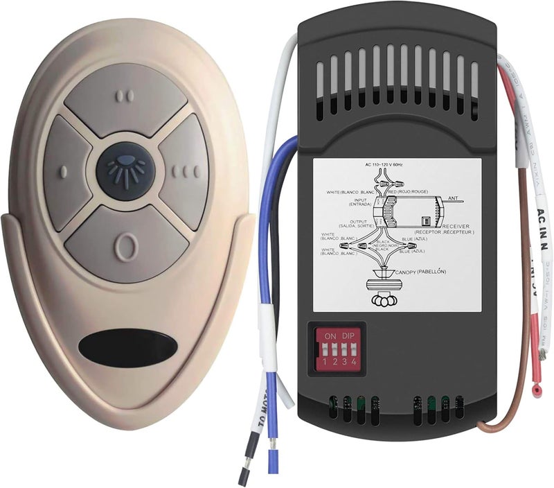 FEKOTS Universal Ceiling Fan Remote Control Kit, Replacement for Harbor Breeze, Hampton Bay, Hunter, Receiver FAN28R Light Dimmer, Replace L3HFAN35T1 FAN-35T1 L3HFAN35T FAN-35T KUJCE9603 UC7202T CHQ7202T - Image 1